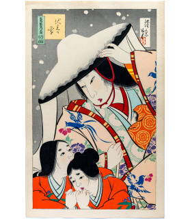 "伏見 の 雪常磐 午前Fushimi no Yuki Tokiwa Gozen in Snow"- 鳥居清忠四代目 Torii Kiyotada IV (1875 – 1941) 